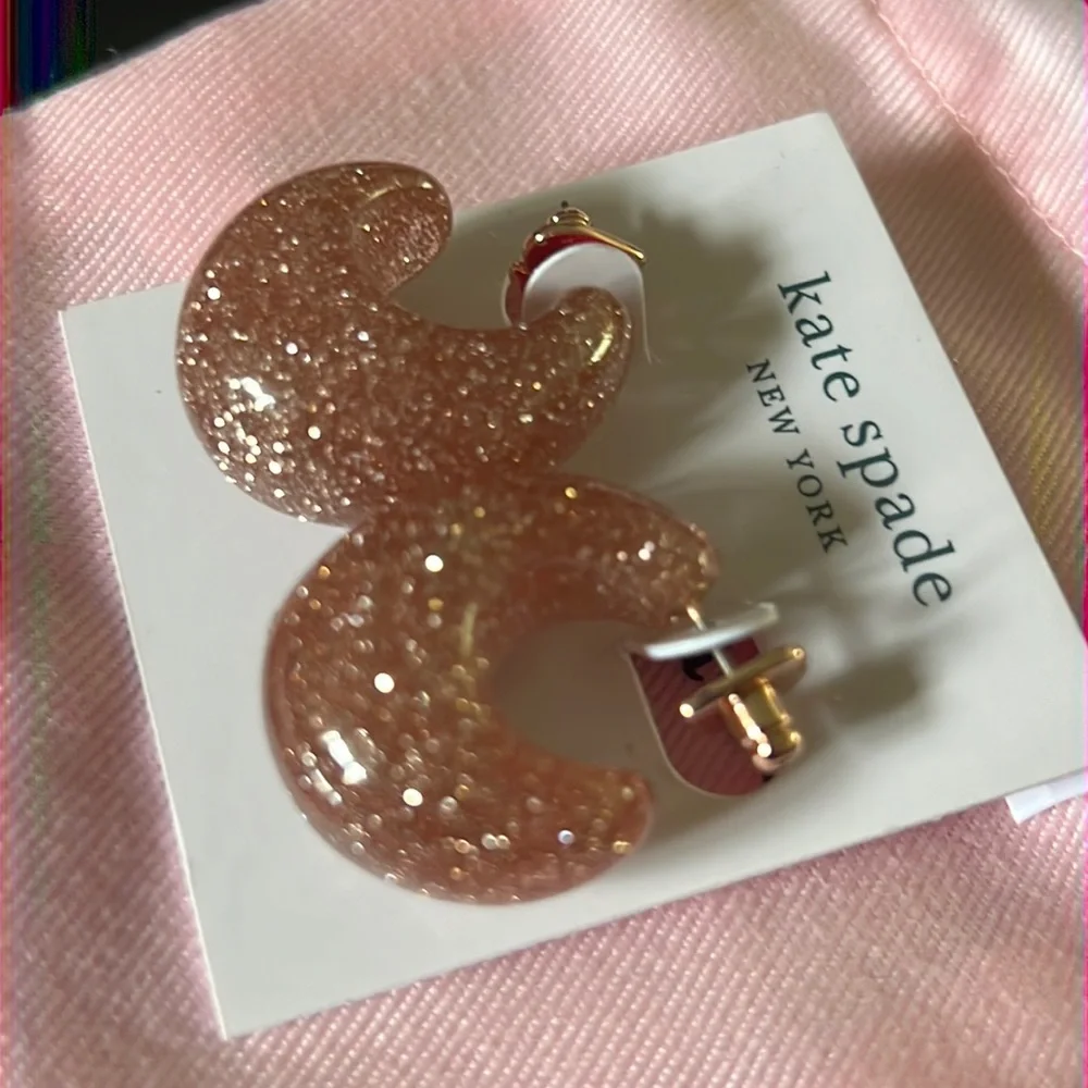 NWT Kate Spade adore-ables rosegold pink earrings X
